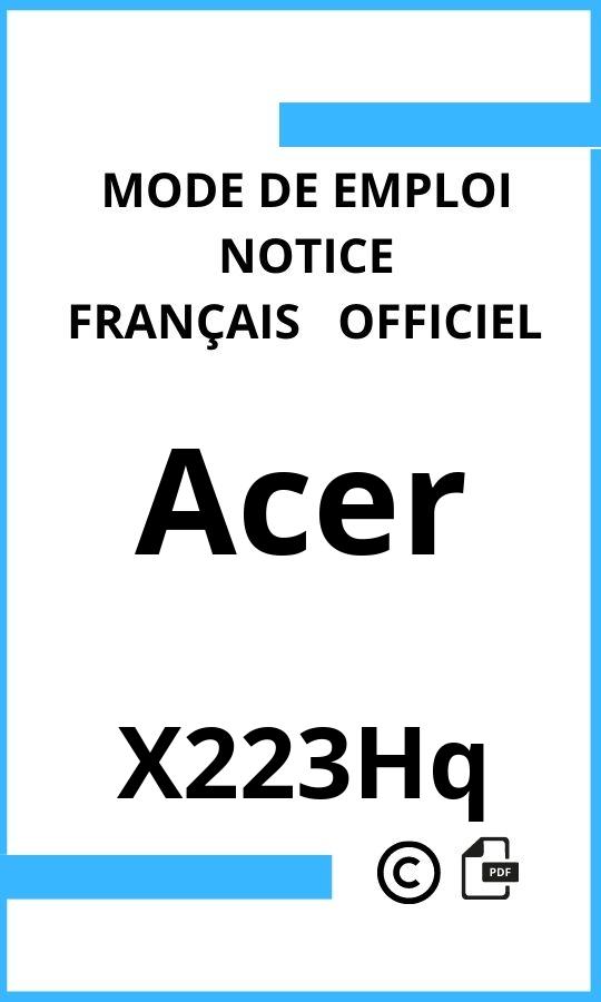 Mode d'emploi four X223Hq Acer Français