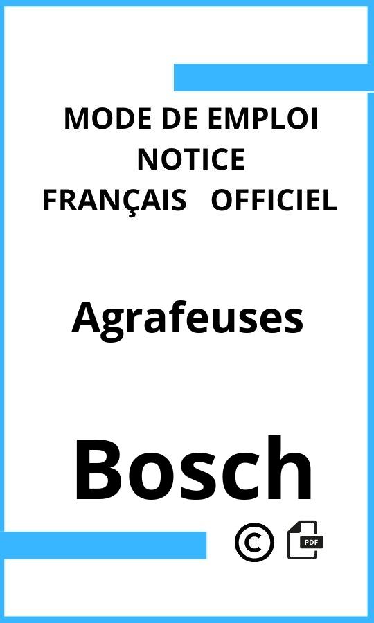 Mode d'emploi four Bosch Agrafeuses Français