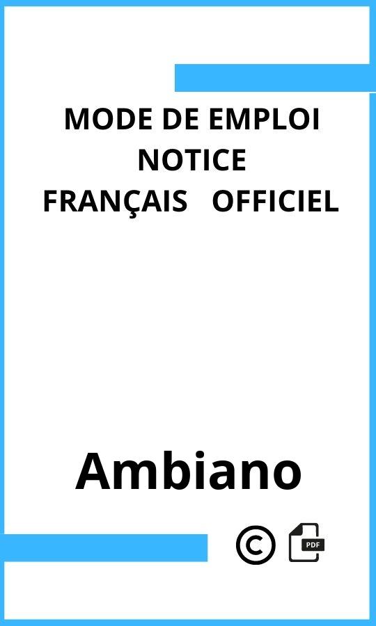 Ambiano  Mode d'emploi Français