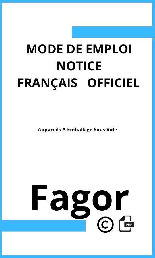 Fagor Appareils-A-Emballage-Sous-Vide Mode d'emploi Français