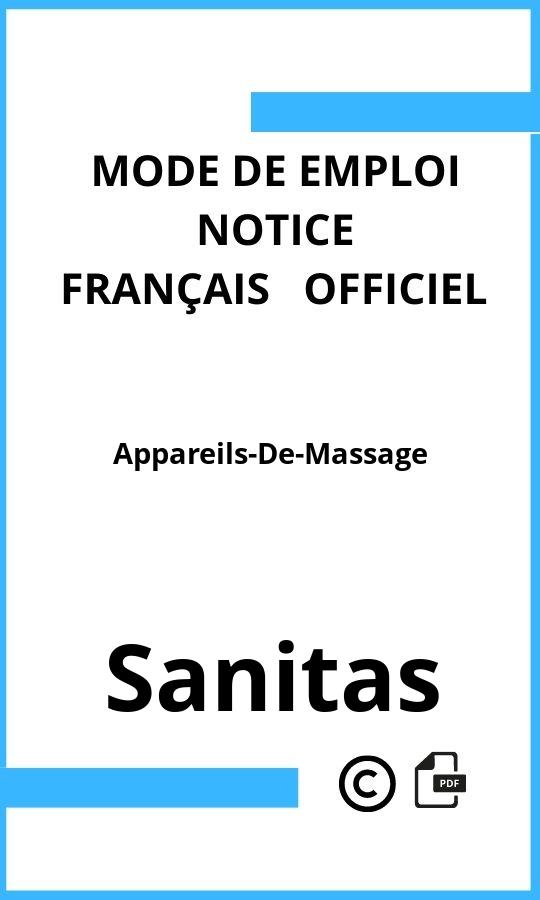 Appareils-De-Massage Sanitas Mode d'emploi Français