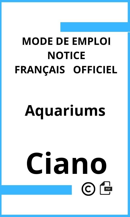 Mode d'emploi four Aquariums Ciano Français