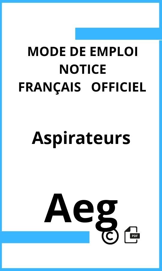 Aeg Aspirateurs Mode d'emploi Français