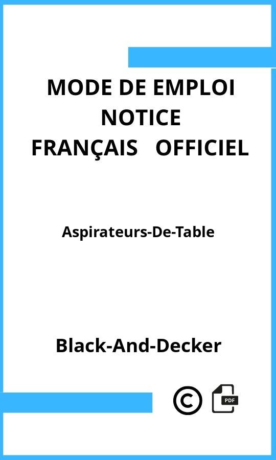 Aspirateurs-De-Table Black-And-Decker Mode d'emploi Français