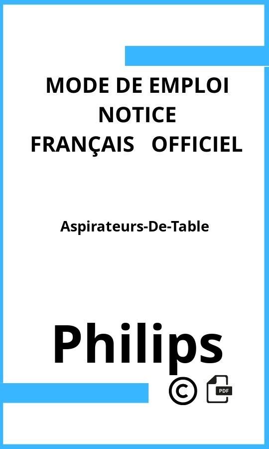 Aspirateurs-De-Table Philips Mode d'emploi Français