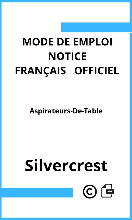 Mode d'emploi four Silvercrest Aspirateurs-De-Table Français