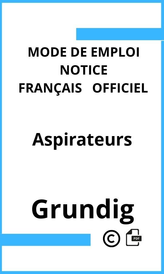 Aspirateurs Grundig Mode d'emploi Français