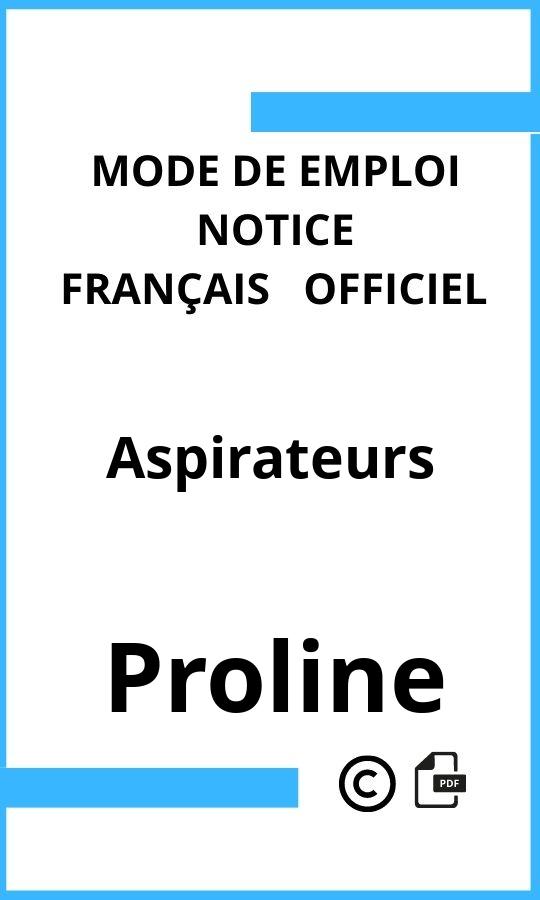 Mode d'emploi four Proline Aspirateurs Français