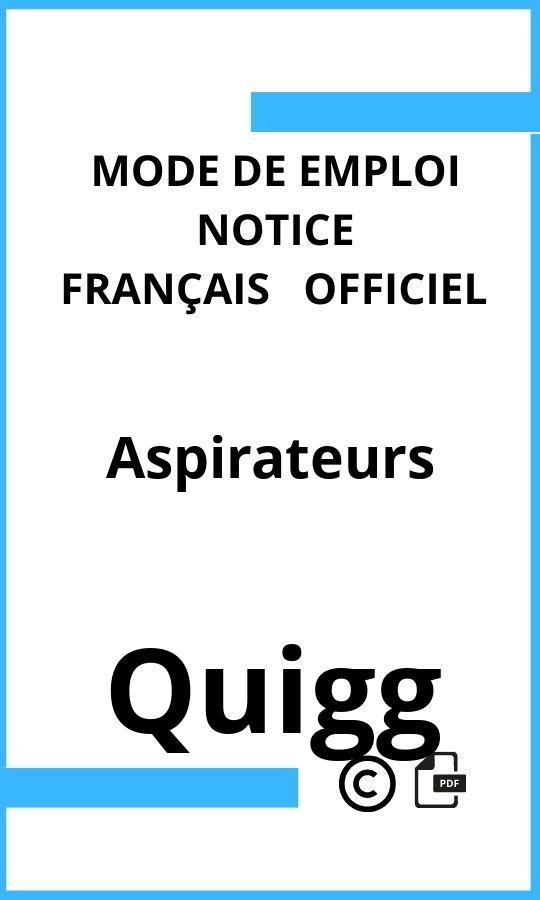 Mode d'emploi four Aspirateurs Quigg Français