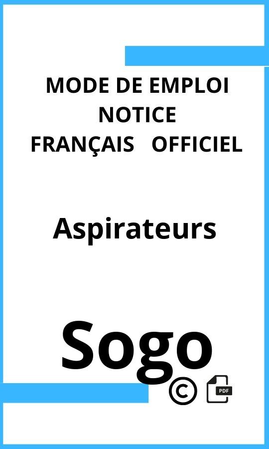 Mode d'emploi four Aspirateurs Sogo Français