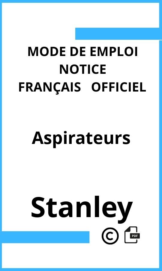 Aspirateurs Stanley Mode d'emploi Français