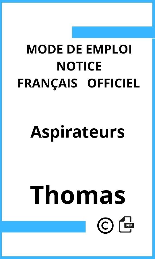 Mode d'emploi four Thomas Aspirateurs Français