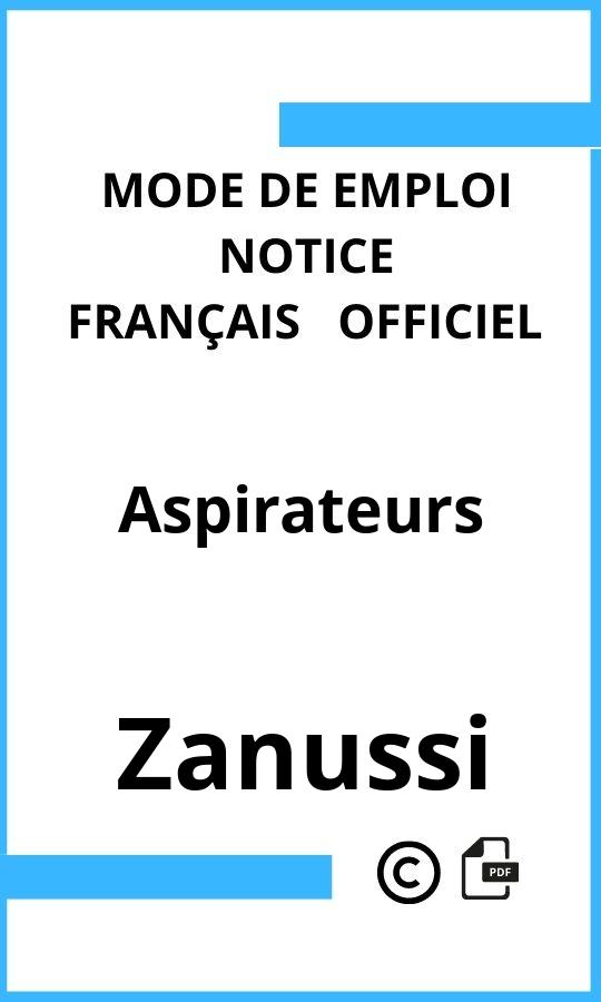 Mode d'emploi four Aspirateurs Zanussi Français