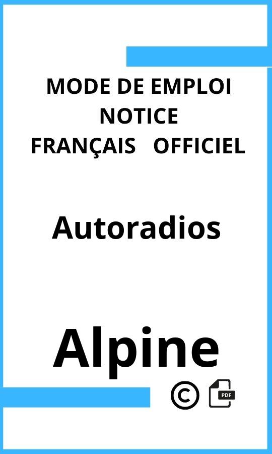 Autoradios Alpine Mode d'emploi Français