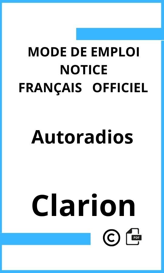 Clarion Autoradios Mode d'emploi Français