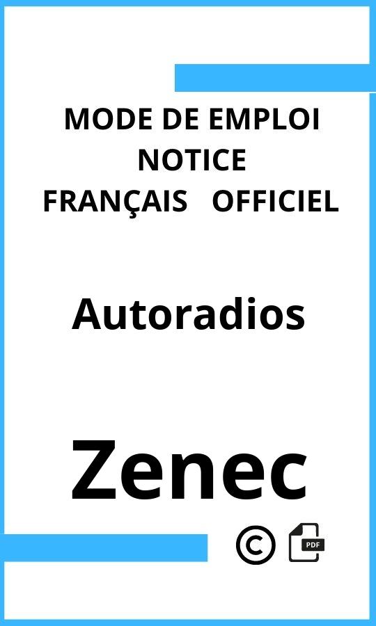 Mode d'emploi four Autoradios Zenec Français