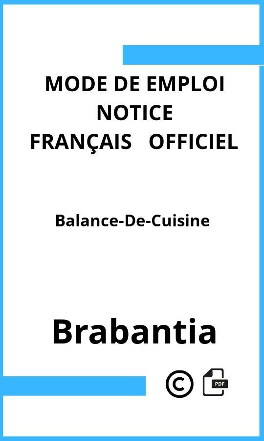 Balance-De-Cuisine Brabantia Mode d'emploi Français