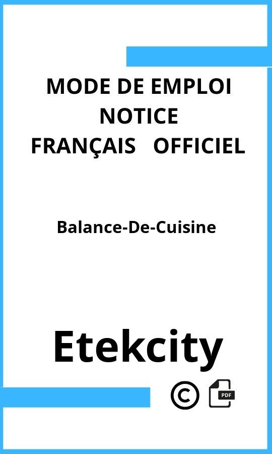 Mode d'emploi four Etekcity Balance-De-Cuisine Français