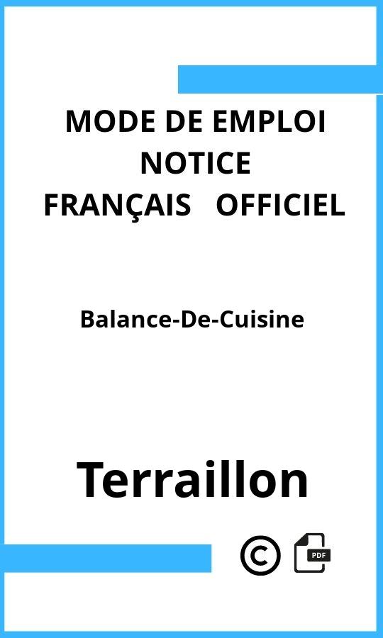 Mode d'emploi four Terraillon Balance-De-Cuisine Français