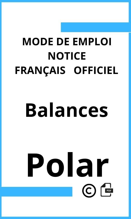 Mode d'emploi four Balances Polar Français