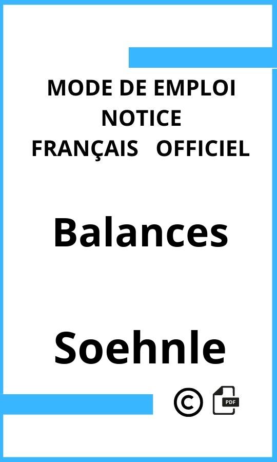 Mode d'emploi four Balances Soehnle Français