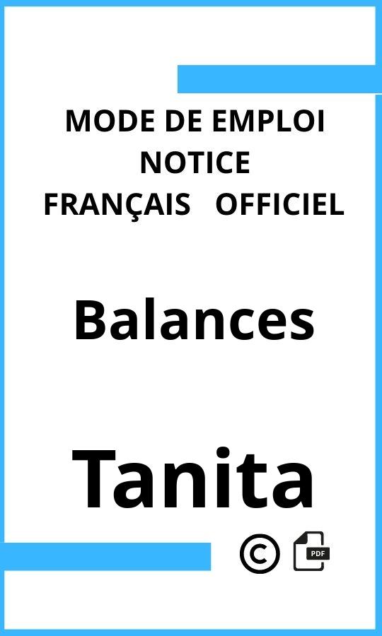 Mode d'emploi four Balances Tanita Français