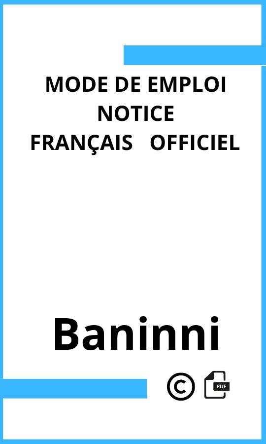 Mode d'emploi four  Baninni Français