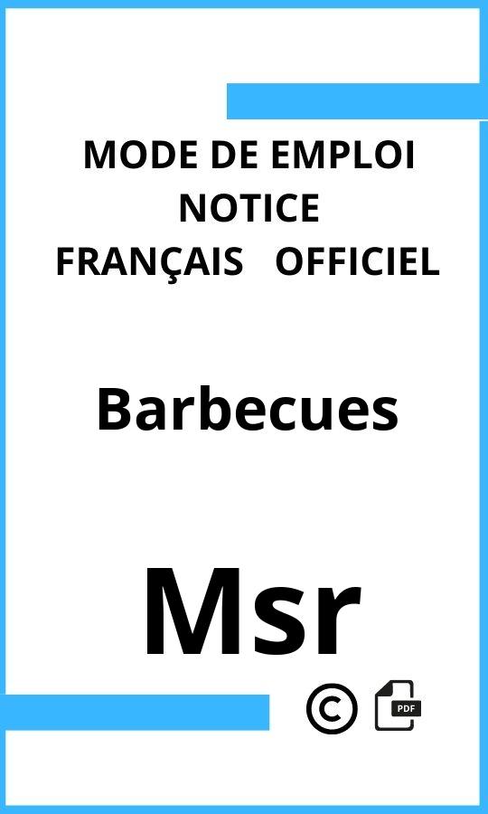 Mode d'emploi four Barbecues Msr Français