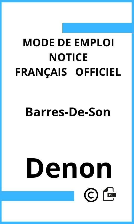 Denon Barres-De-Son Mode d'emploi Français