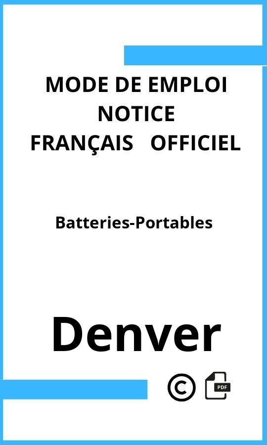 Mode d'emploi four Batteries-Portables Denver Français