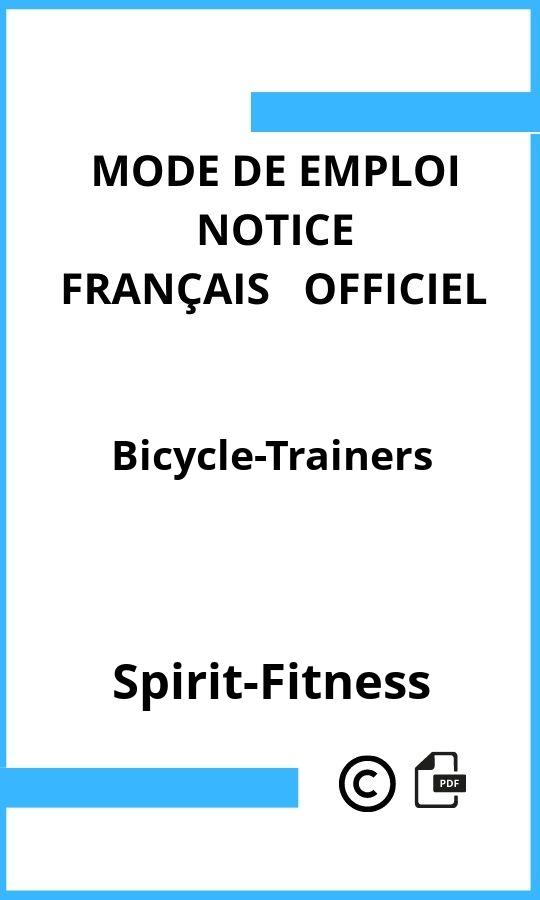 Bicycle-Trainers Spirit-Fitness Mode d'emploi Français