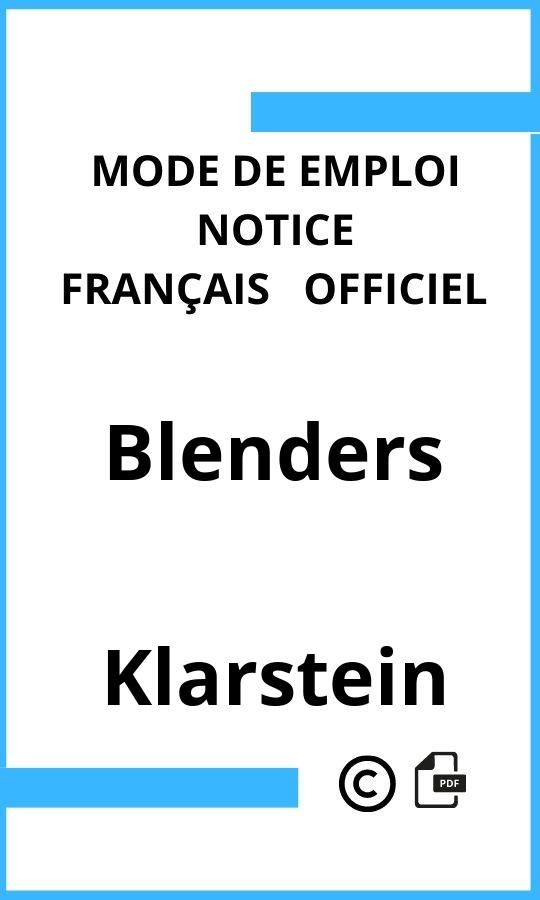 Klarstein Blenders Mode d'emploi Français