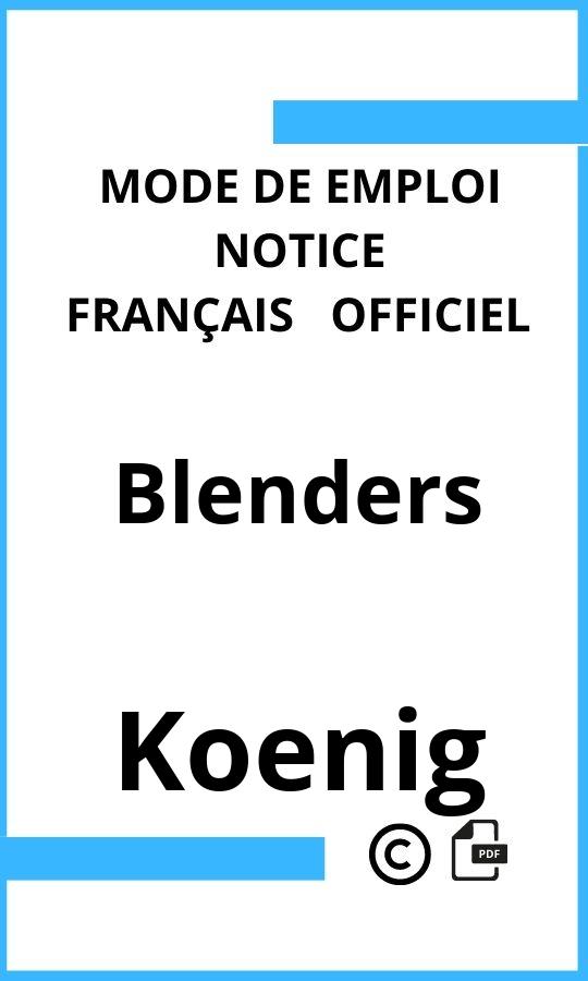 Mode d'emploi four Blenders Koenig Français