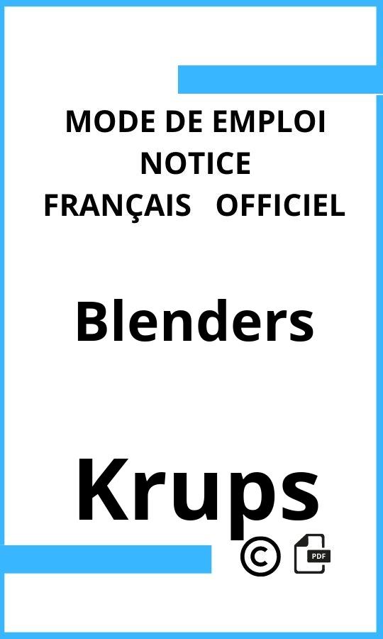 Krups Blenders Mode d'emploi Français