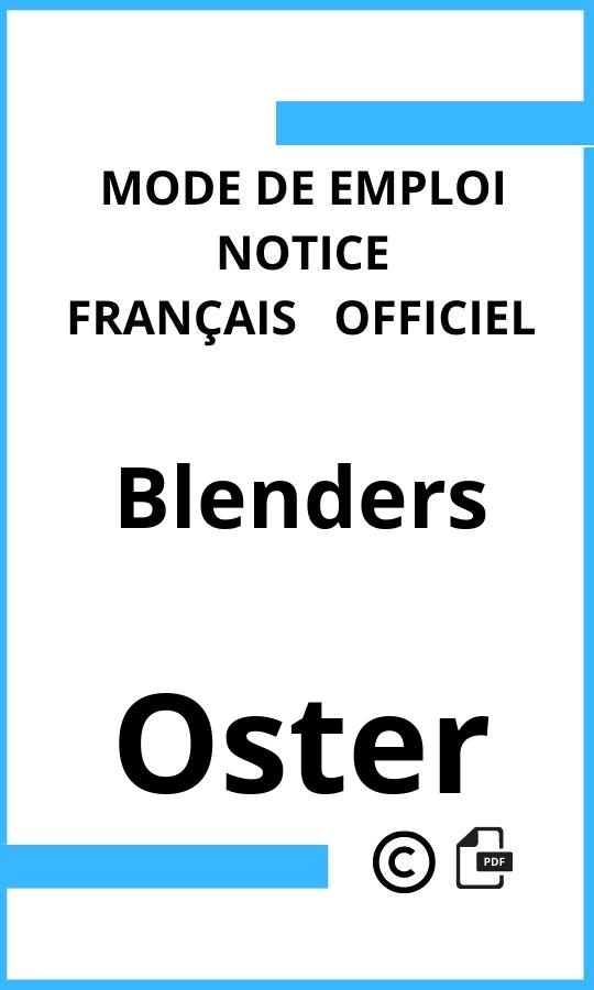 Blenders Oster Mode d'emploi Français