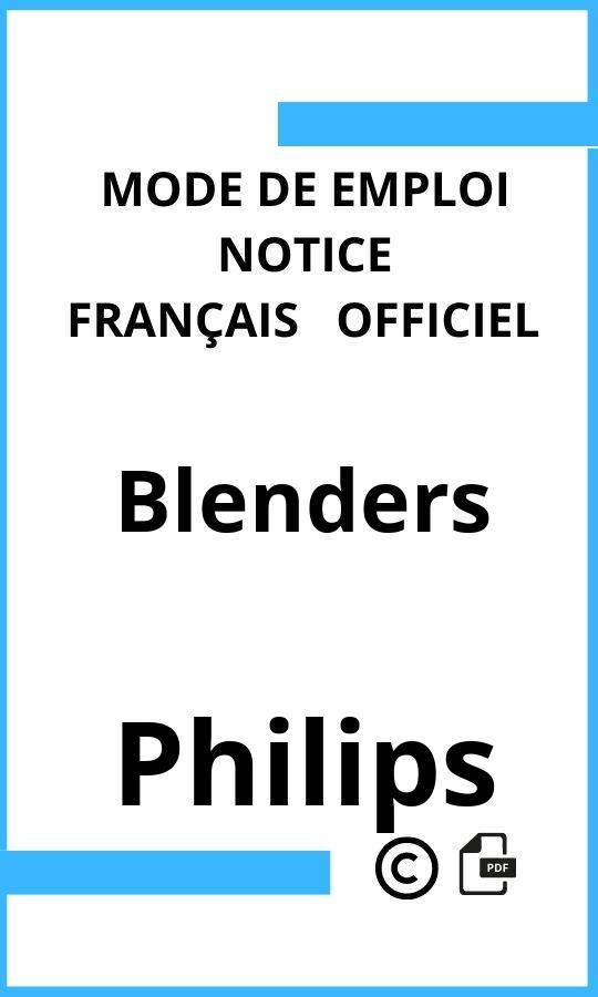 Philips Blenders Mode d'emploi Français