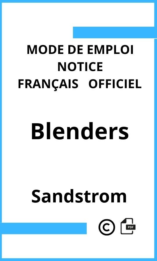 Blenders Sandstrom Mode d'emploi Français