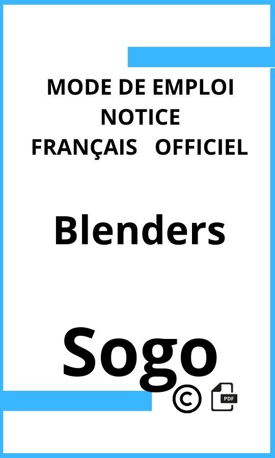 Sogo Blenders Mode d'emploi Français