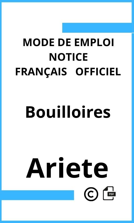 Bouilloires Ariete Mode d'emploi Français