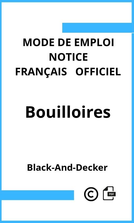 Black-And-Decker Bouilloires Mode d'emploi Français