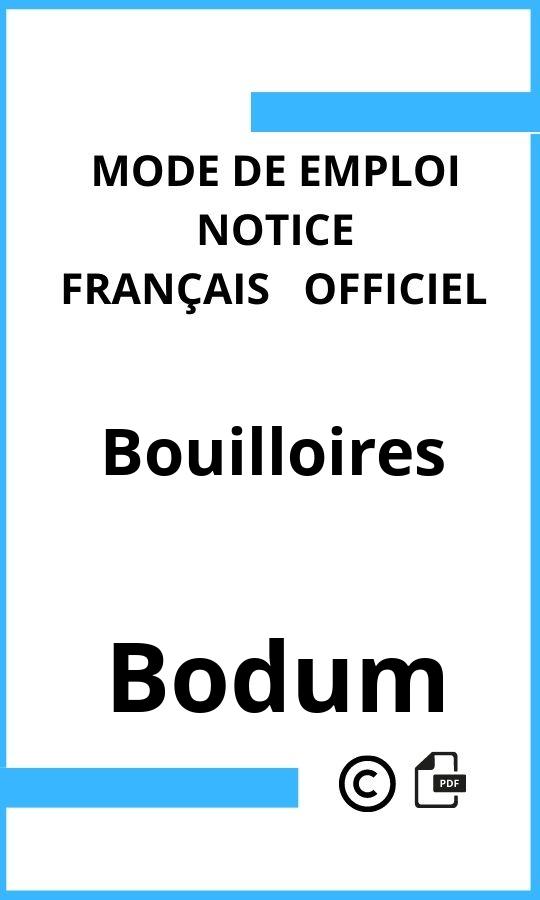 Bouilloires Bodum Mode d'emploi Français