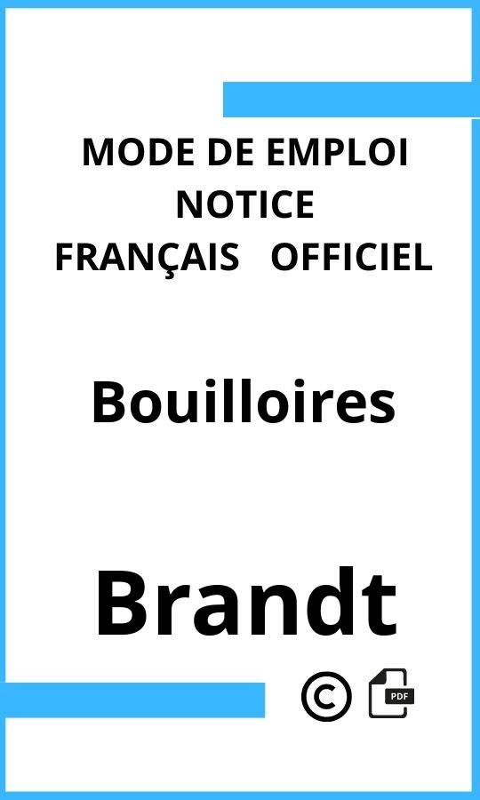 Mode d'emploi four Brandt Bouilloires Français