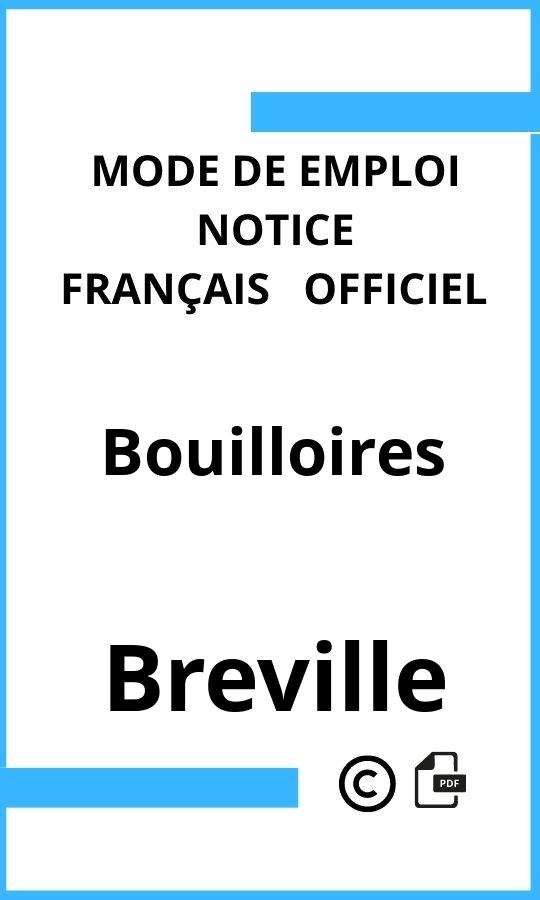 Mode d'emploi four Breville Bouilloires Français