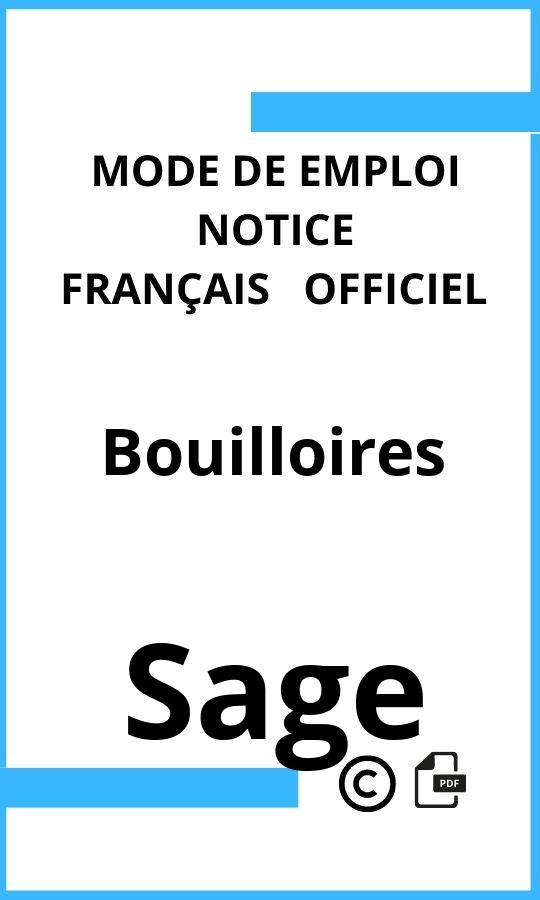 Sage Bouilloires Mode d'emploi Français