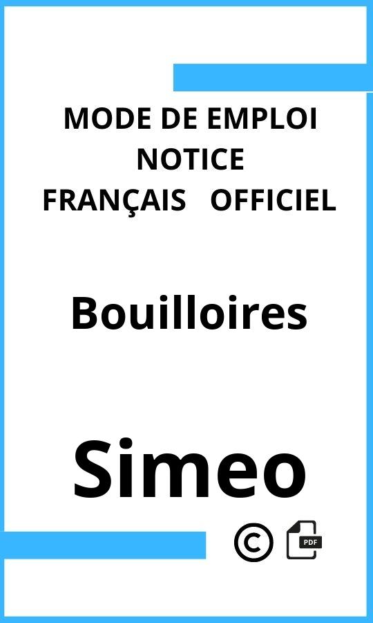 Mode d'emploi four Bouilloires Simeo Français