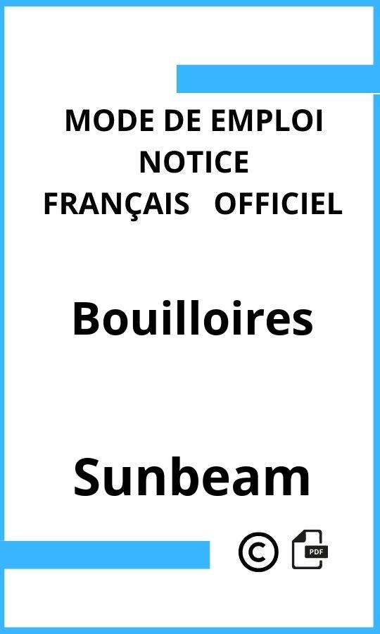 Mode d'emploi four Bouilloires Sunbeam Français