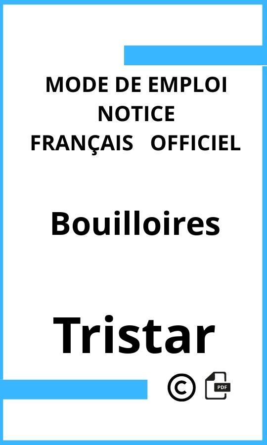 Bouilloires Tristar Mode d'emploi Français