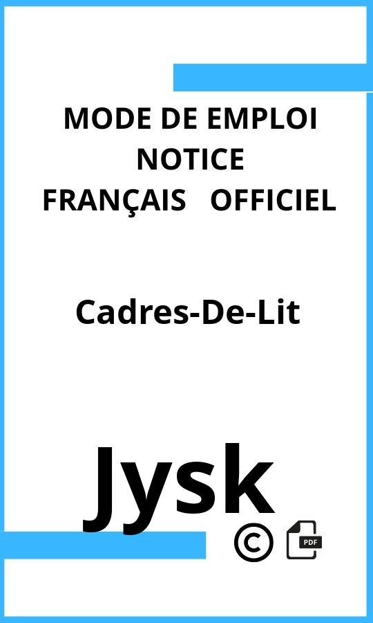 Jysk Cadres-De-Lit Mode d'emploi Français