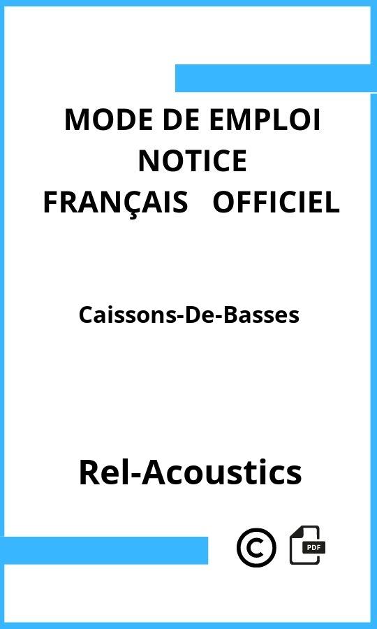 Mode d'emploi four Caissons-De-Basses Rel-Acoustics Français