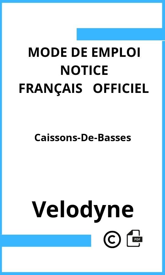 Velodyne Caissons-De-Basses Mode d'emploi Français